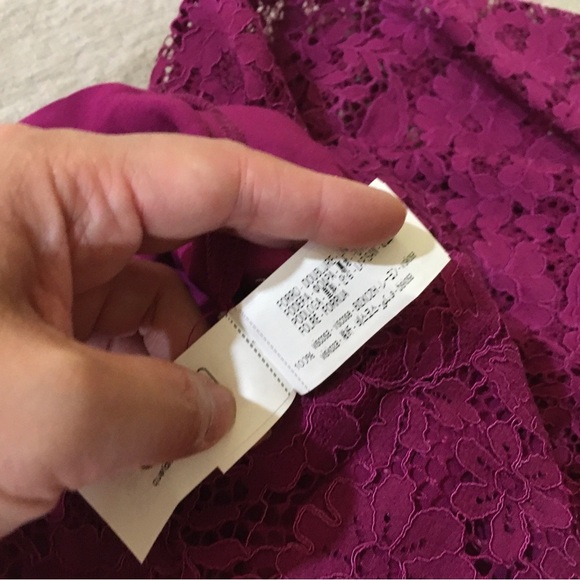 Zara midi skirt lace overlay purple hi rise size Xs Womens new - Picture 6 of 8